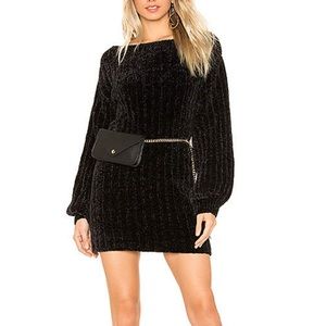 Lovers and Friends | Giuliani Chenille Sweater Dress in Black